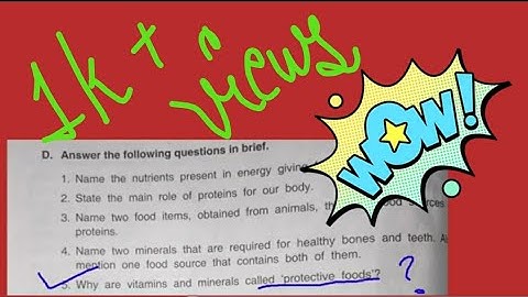 Dav class-4 Ch-7 Food (Long and short Question Answers) Part- 4