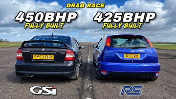 OLD RIVALS ON SMOKE.. 450BHP ASTRA GSI v 425BHP FOCUS RS