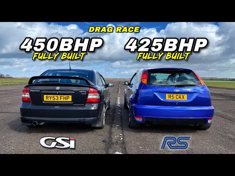 OLD RIVALS ON SMOKE.. 450BHP ASTRA GSI v 425BHP FOCUS RS