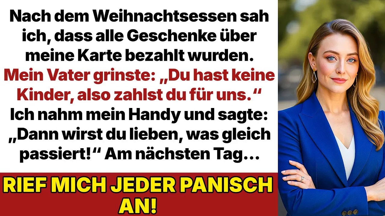 Mein Vater hat heimlich meine Karte benutzt und alle Weihnachtsgeschenke gekauft!