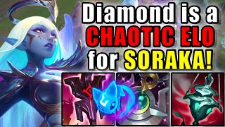 Diamond is a CHAOTIC Elo for Soraka! | Battle Soraka Testing | Patch 14.7