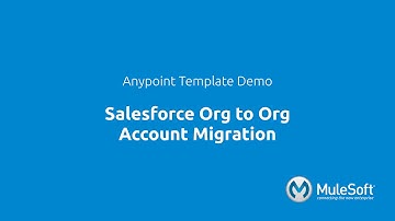 Salesforce Org to Org - Account Migration