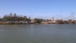 Construction along Waco's Brazos riverfront in March 2022