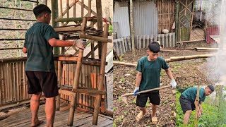 After a lot of hard work,Lam has made his home area neat and spacious.