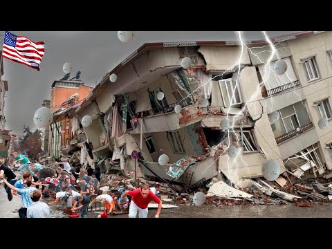 Видео: Техас, Америка опустошена! Шторм и 5-дюймовый град разрушают дома и транспортные средства