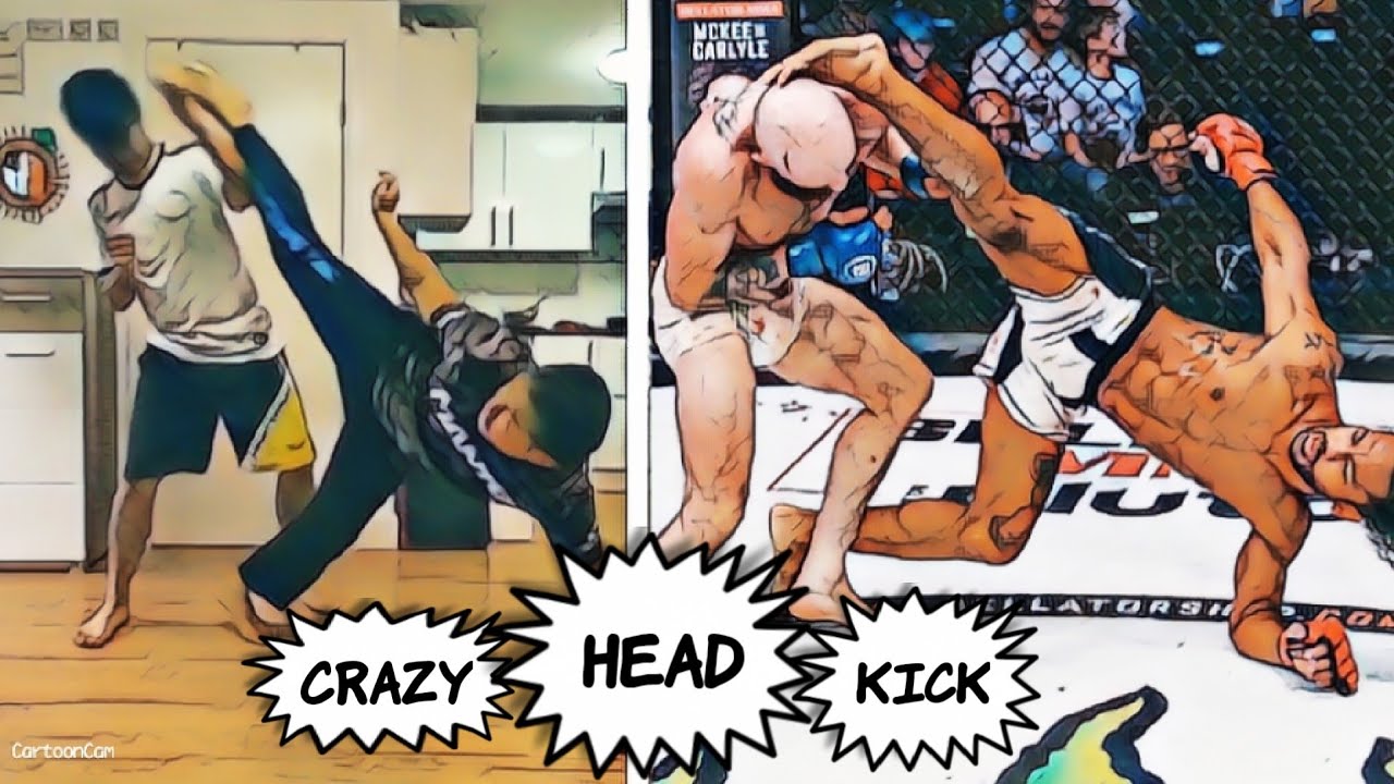 Crazy Head Kick From Below 