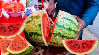 Amazing Watermelon Cutting Skills | Watermelon Fruit Ninja | Street Food | KikTV Network
