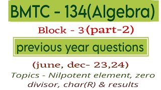 Previous year questions bmtc -134 (Ring)|@vmatics444
