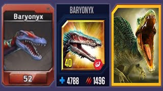 BARYONYX - Jurassic World The Game Vs Jurassic World Alive Vs Jurassic Park Builder