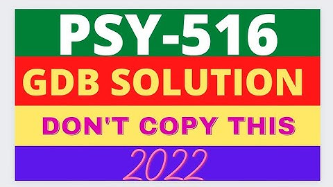PSY516 GDB Solution 2022 | VU Short Notes | Statistics of Psychology
