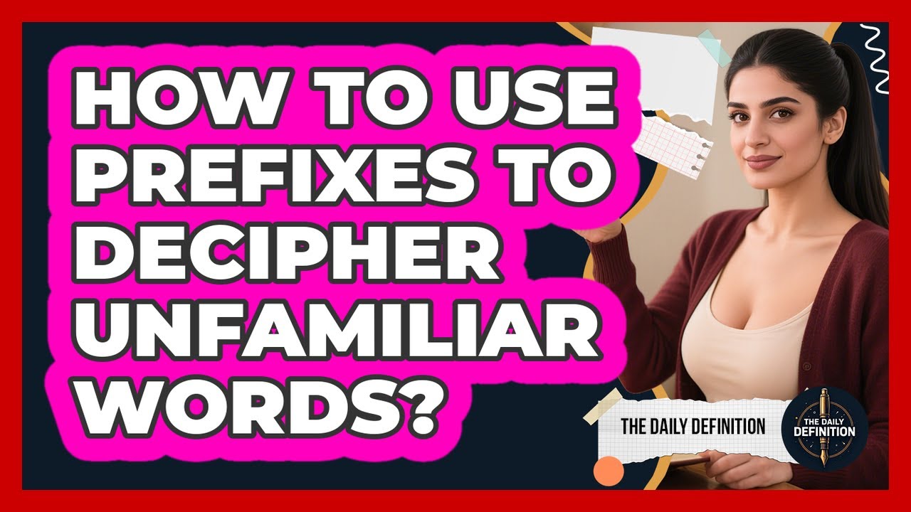 How To Use Prefixes To Decipher Unfamiliar Words? - YouTube