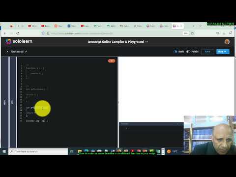 JavaScript part 4 Sololearn How to write an arrow function vs traditional function in java script