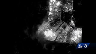 Fire company uses drone to battle apartment blaze