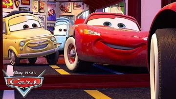 Luigi Tries to Sell Lightning Some Tires | Pixar Cars