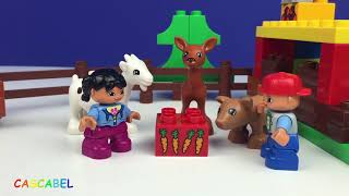 DUPLO LA GRANJA CON CABRA, CIERVO, ARDILLA Y JABALLI - JUGUETE DE CONSTRUCCION