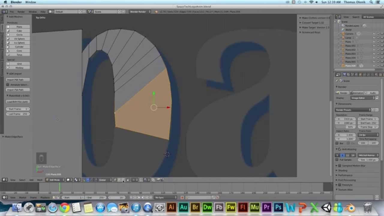 Hvile køkken Målestok How to Create a New Face From Vertices in Blender 2.7 - YouTube