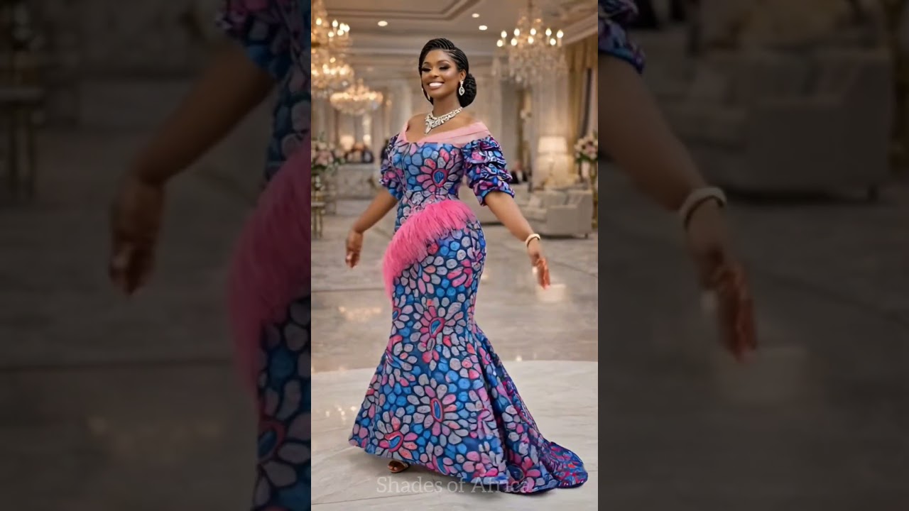 Elegant Ankara Mermaid Gown | Luxury African Fashion for Weddings & Special Events 