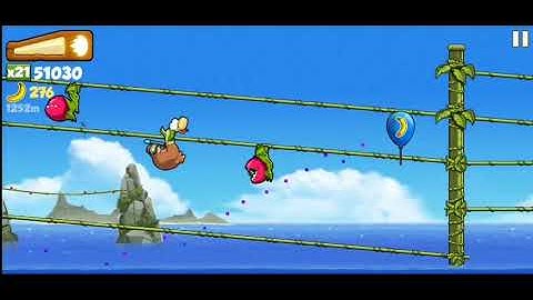 Banana Kong - Skip one snake and reach the 2nd one