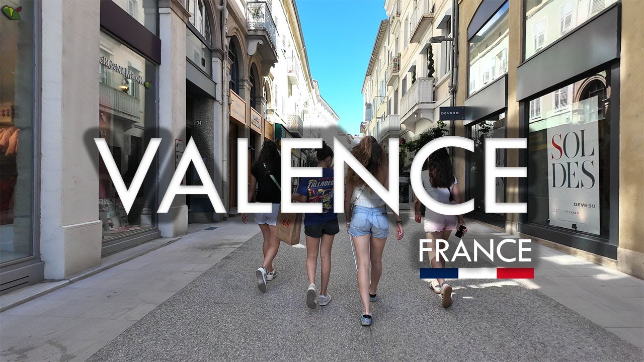 VALENCE Exploring the Charming City | City Walking Tour 4k Full HD 60fps | France