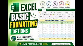 MS Excel Basic Formatting Tutorial for Students and Beginners