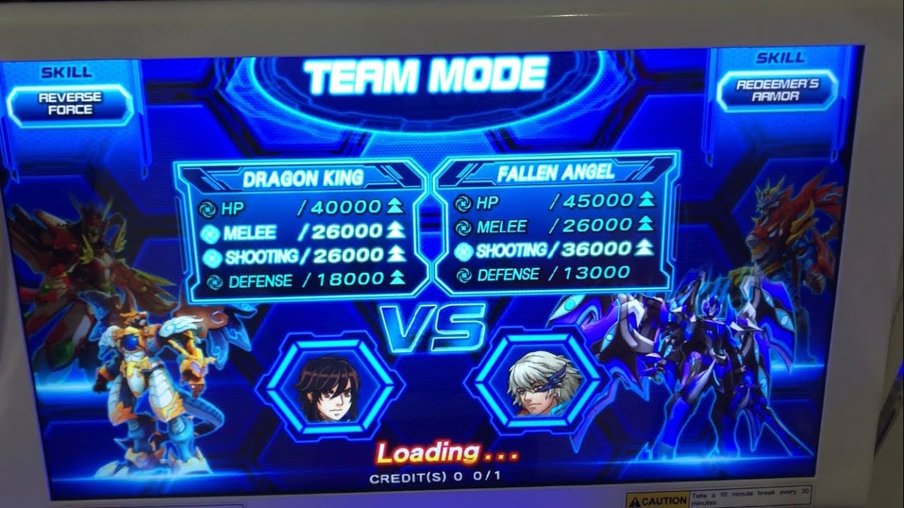 Hero of robots Dragon King and Dragon Queen Vs. Fallen Angel and Azure