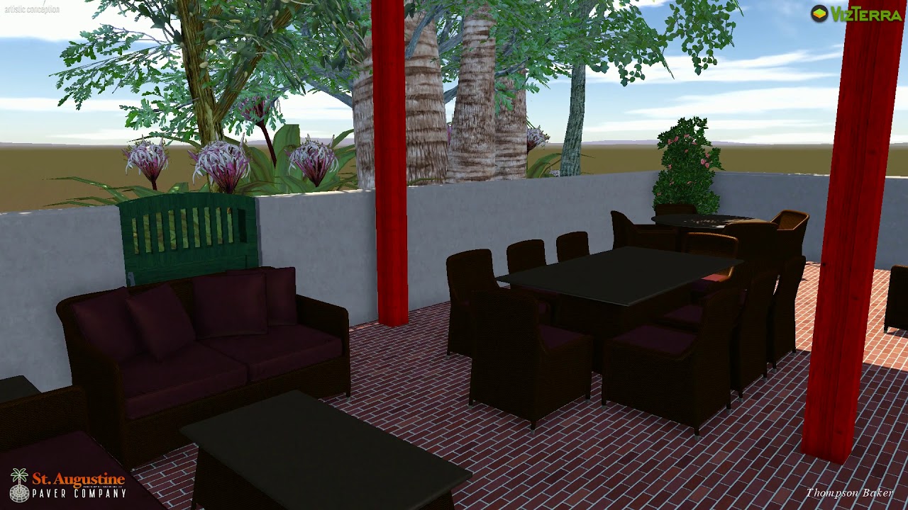 Downtown St. Augustine Brick Patio Design