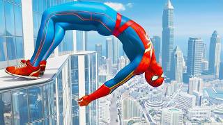 SPIDERMAN CRAZY JUMPS/FALLS #83 (GTA 5 Spider-Man Fails)