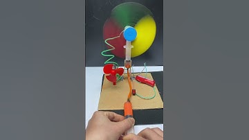 Dc motor fan project with hydraulic #dcmotor #dcmotorproject #tech #scienceproject #shorts #diy