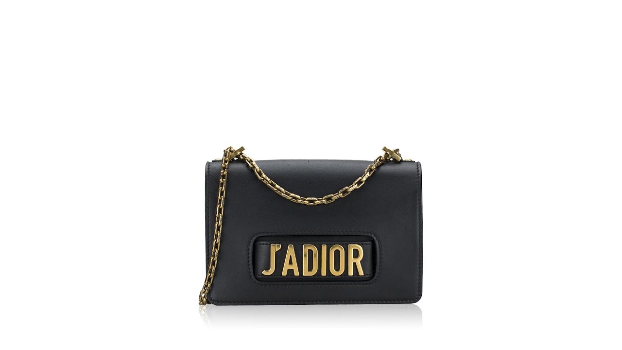 Christian Dior Calfskin J'Adior Chain Flap Bag Black - YouTube