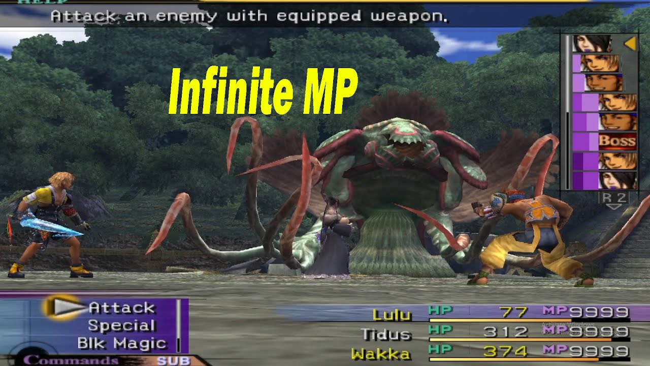 Cheat Code Final Fantasy X International (NTSC-J) - Infinite MP