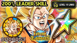 100% eza phy f2p ssj3 angel goku LEVEL 10 LINKS + STICKER EFFECT! Dragon Ball Z Dokkan Battle