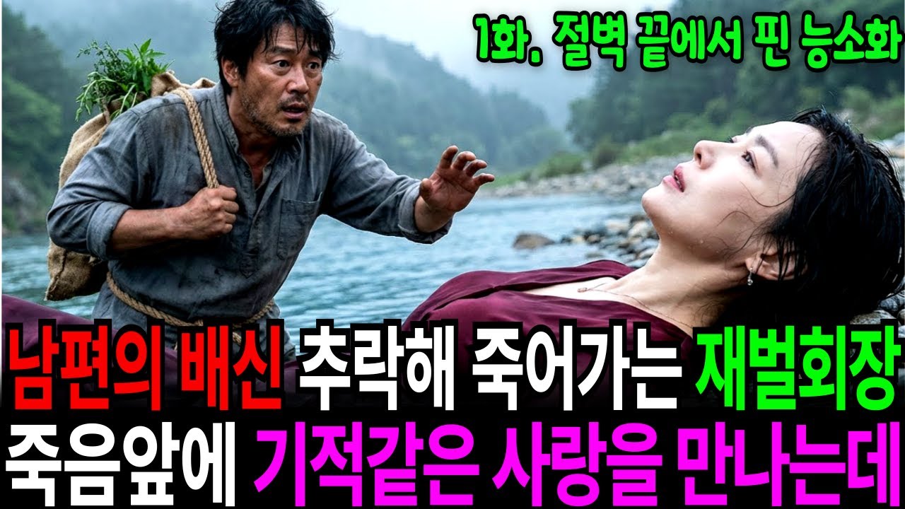 절벽에서 떨어져 죽을 뻔한 40대 여성 재벌회장, 기적같이 운명의 남자를 만나는데..[1화 절벽 끝에서 핀 능소화]