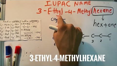 3-ethyl-4-methylhexane structure | Iupac Nomenclature Videos
