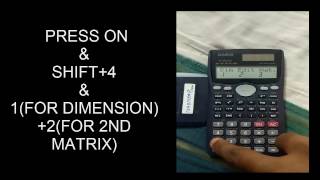 Matrix multiplication using calculator