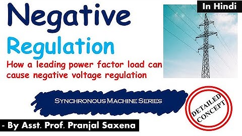 L34: Negative Voltage Regulation | Effect of Leading Power Factor Load | Voltage Regulation Part 3