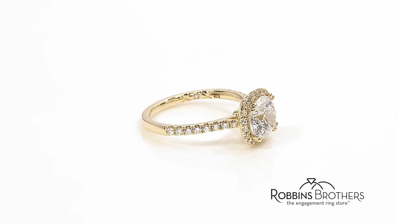 A. Jaffe 14k Yellow Gold Natural Diamond Engagement Ring Setting 1/3 ct. tw.