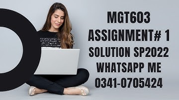 mgt603 assignment 1 sp2022 mgt603