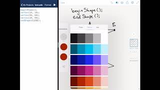 beginShape/vertex/endShape
