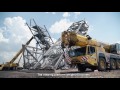Monument in place: Terex AC 200 and AC 350 all terrain cranes lift Saarpolygon