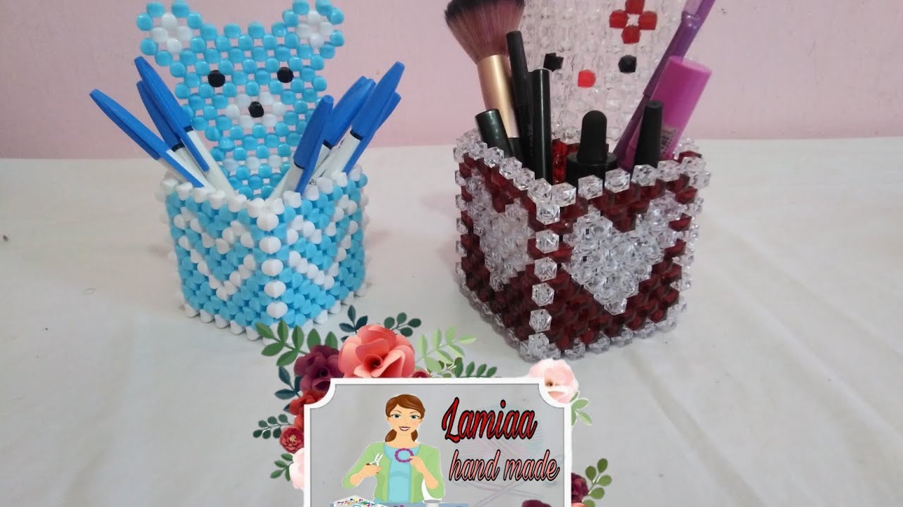 مقلمه مكتب على شكل قلب ووش كيتي (الجزء التاني)