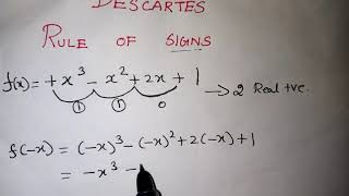 Descartes Rule of Signs / Class 12/  Descartes Method / Theory of Equation screenshot 2