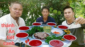Thánh Ăn Tiết Canh.Đến Nhà Chú Tôn Làm Mâm Tiết Canh Lòng Lợn Ăn Sáng | Biển Nguyễn ngọc.