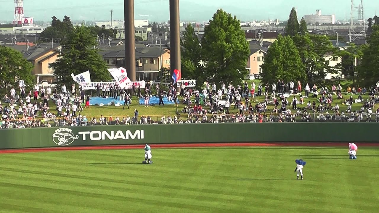 2013.06.25 中日vs阪神 ドラゴンズ1-9応援歌 【富山市民球場 ...