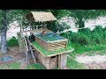 Building Most Beautiful Bamboo Swimming Pool On The Villa House By Ancient Skills - Full video