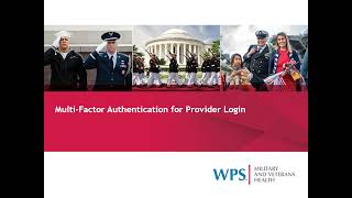 TRICARE4u Multi Factor Authentication for Provider Login