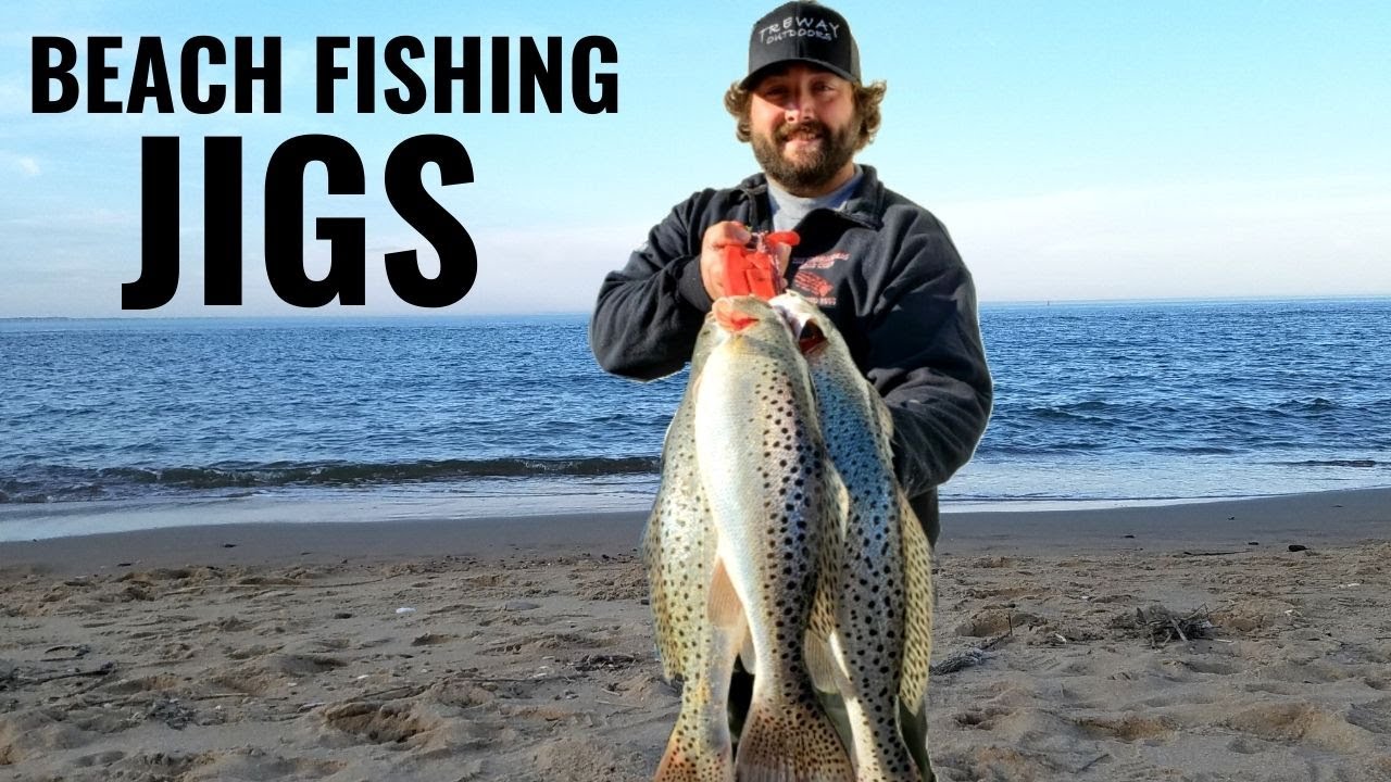 Beach Fishing JIGS  BIG Trout from the SURF with Z-Man MinnowZ + EASY Fish  Quesadillas 