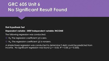GRC 605 Unit 6 Regression Write Up