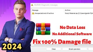 How to fix Damage or Corrupted RAR / ZIP file | Unexpected end of archive Error screenshot 4