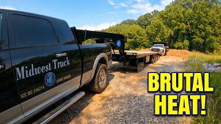 DAD'S REFURBISHED TRAILER vs STUCK DUMP TRUCK: SKIN BLISTERING HEAT