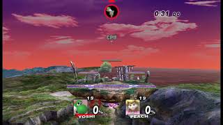 SSBB HACK: SUPER MEGA GIANT YOSHI DESTROY ANT PEACH